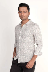Mens Casual Shirt (Sage Printed)